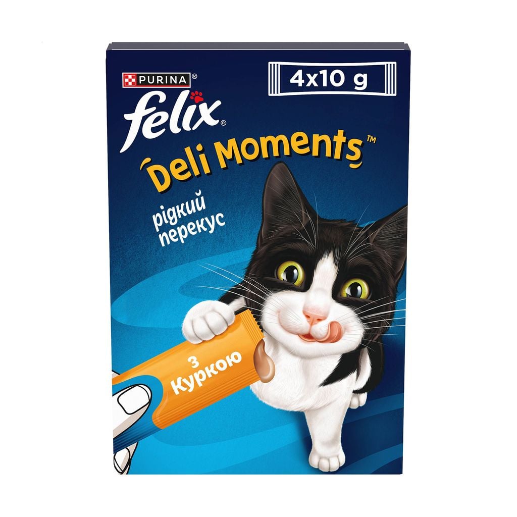 Ласощі Felix Смачні Моменти З куркою для котів 4х10г