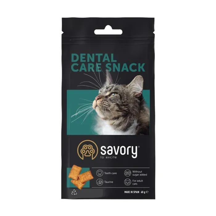 Ласощі Savory для здоров’я зубів хрумкі подушечки для дорослих котів 60г