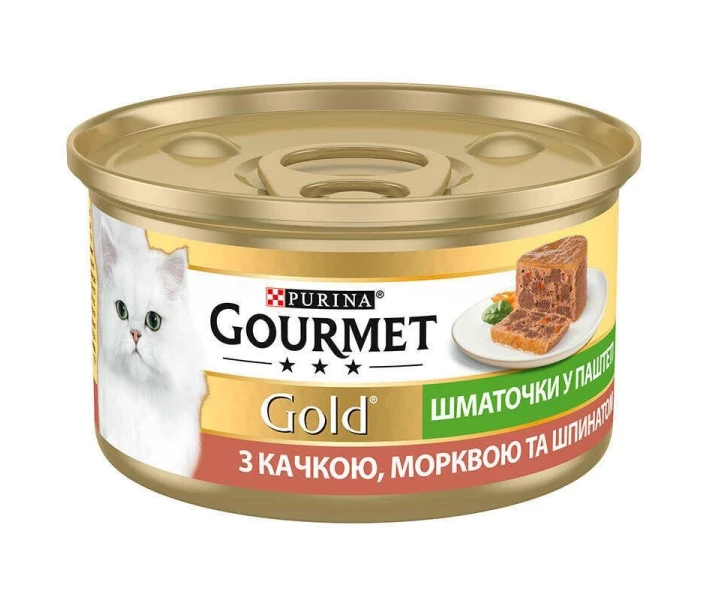 Корм Purina Gourmet Gold Террін Качка-морква-шпинат для котів з/б 85г