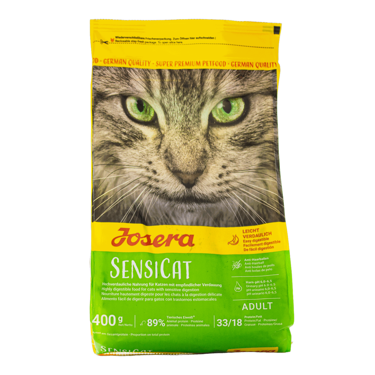 Корм Josera SensiCat з м’ясом птиці сухий для дорослих котів з чутливим травленням 400г