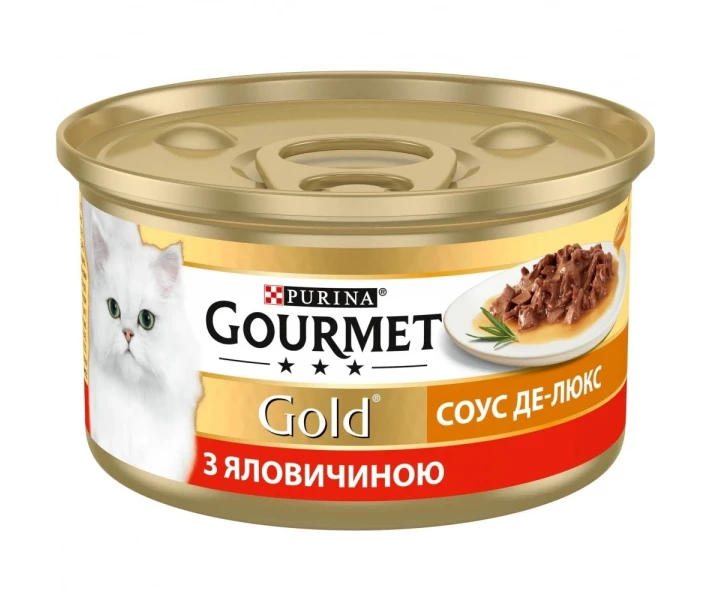 Корм Purina Gourmet Gold Соус з яловичиною для котів з/б 85г