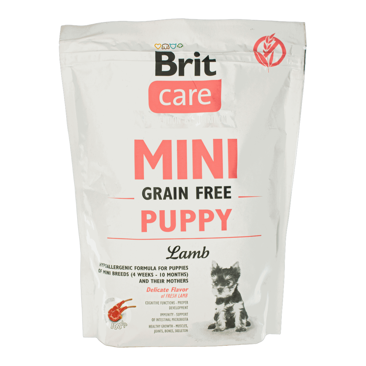 Корм Brit Care Grain Free Mini Puppy з ягням сухий для цуценят та молодих собак мініатюрних порід 400г