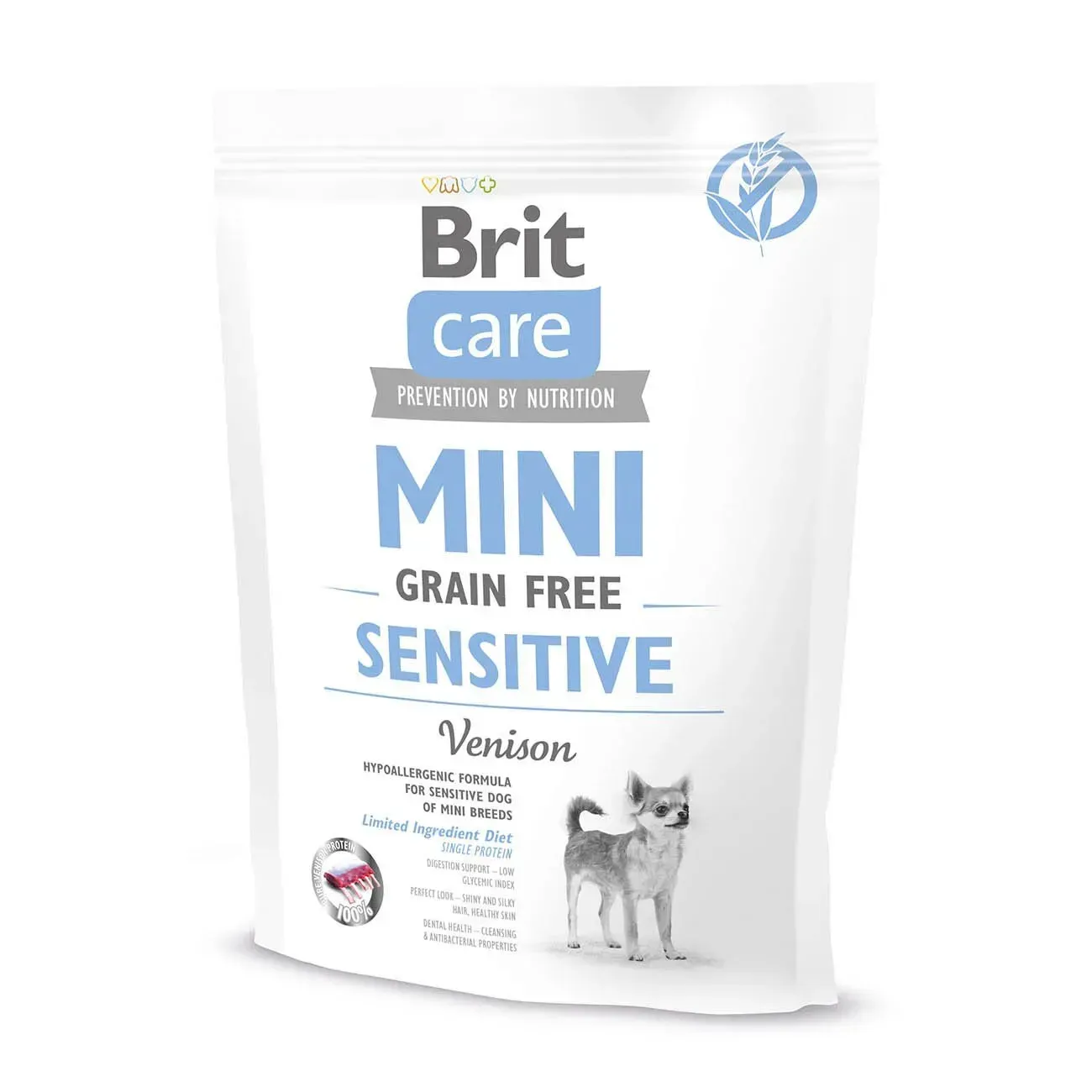 Корм Brit Care Grain Free Mini Sensitive з олениною сухий для собак мініатюрних порід з чутливим травленням 400г