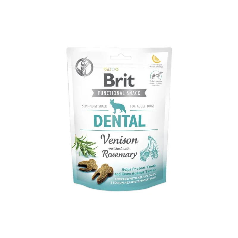 Ласощі Brit Care Functional Snack з олениною та розмарином для зубів напіввологі для собак 150г
