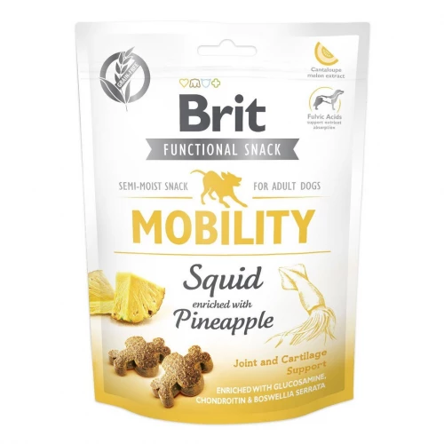 Ласощі Brit Care Functional Snack з кальмаром та ананасом для суглобів напіввологі для собак 150г