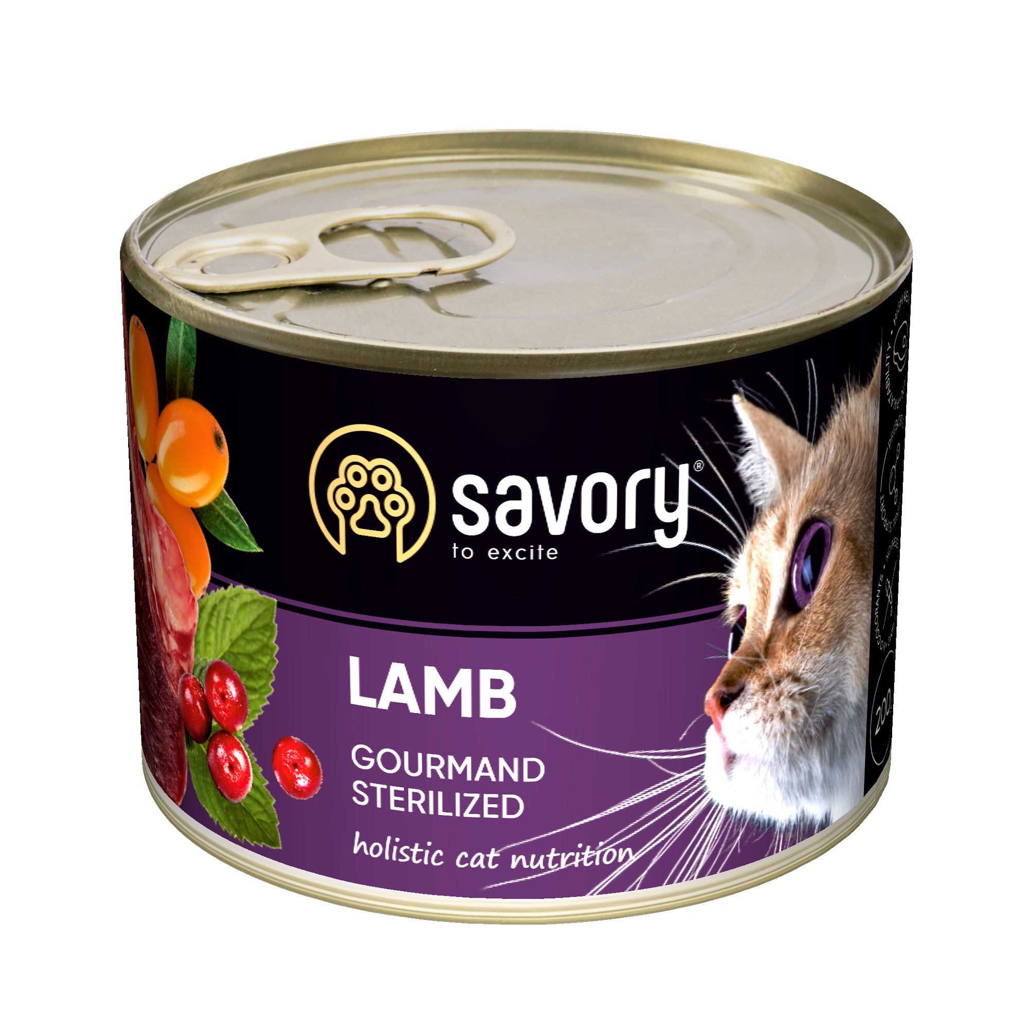 Корм Savory з ягням вологий для стерилізованих котів 200г