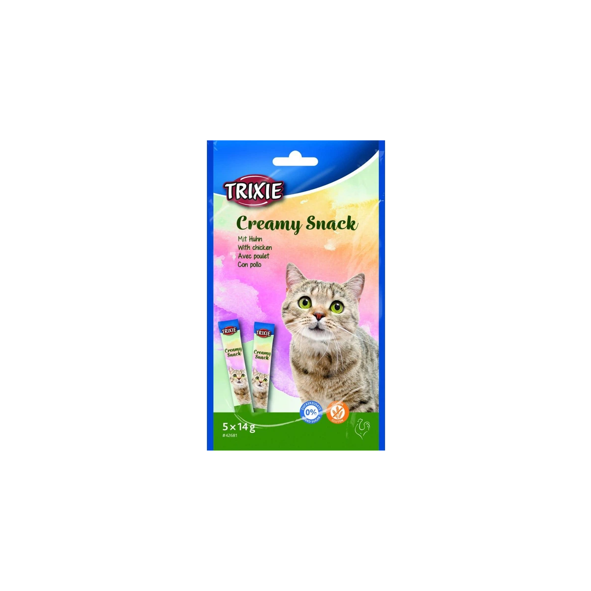 Ласощі Trixie Creamy Snacks з куркою для котів 5x14г