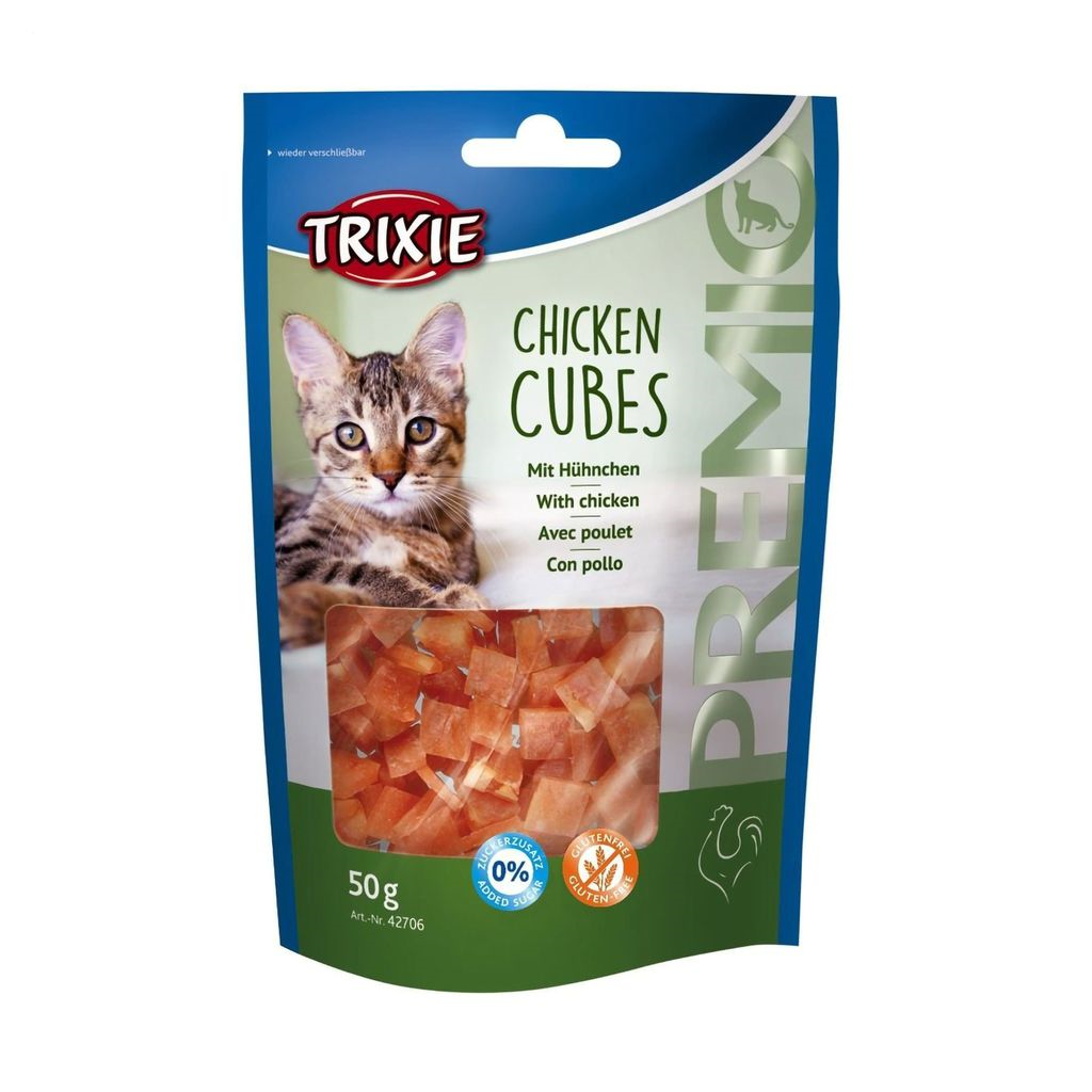 Ласощі Trixie Premio Chicken Cubes з куркою кубики для котів 50г