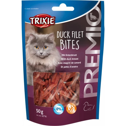 Ласощі Trixie Premio Duck Filet Bites сушене філе качки для котів 50г