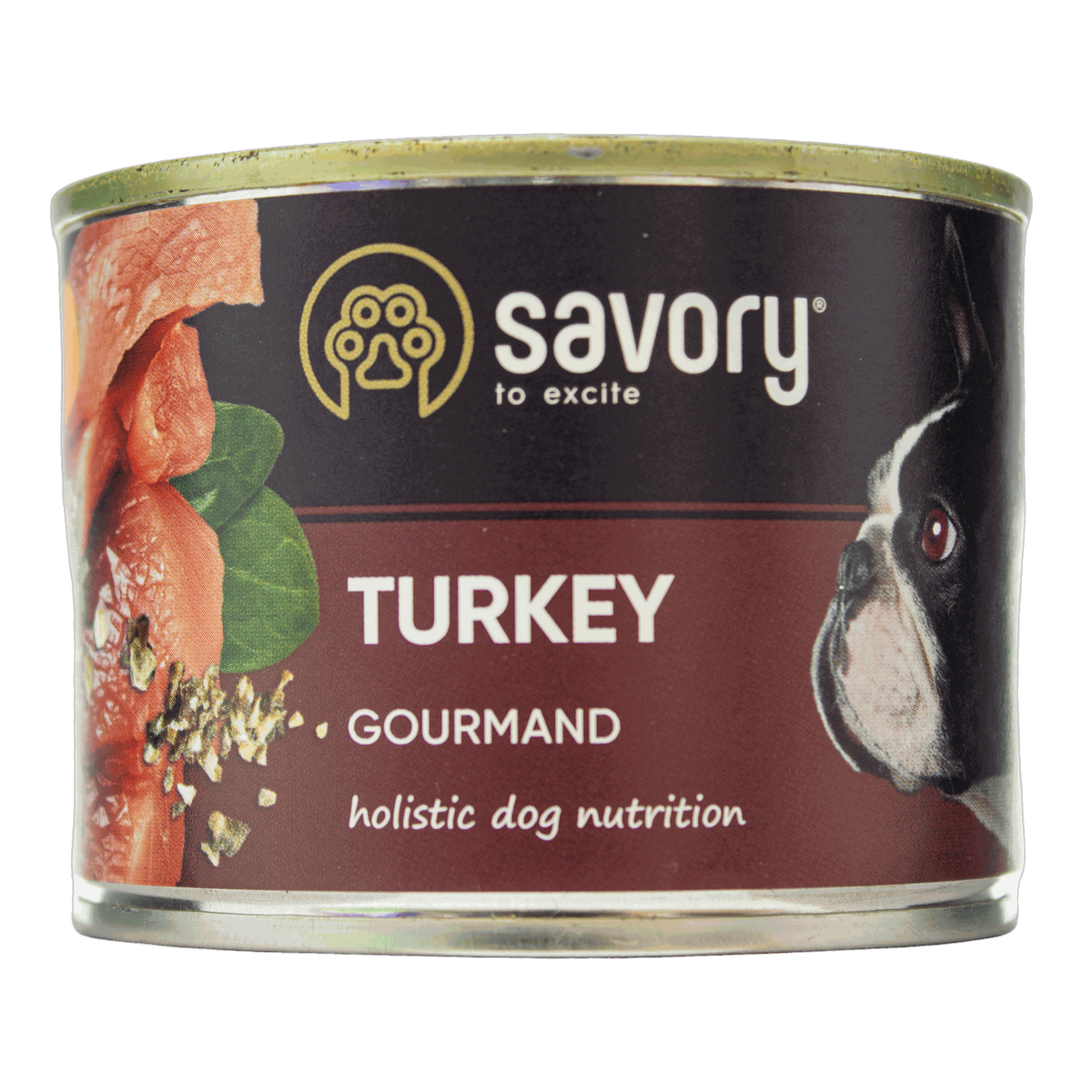 Корм Savory Dog Gourmand паштет з індичкою вологий для дорослих собак усіх порід 200г
