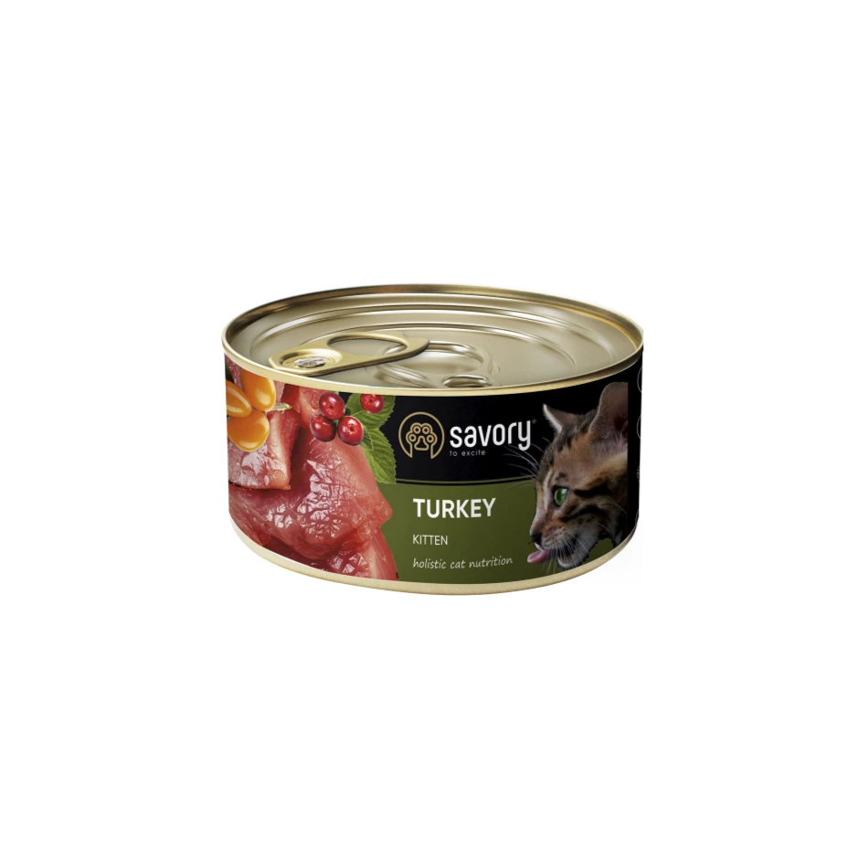 Корм Savory для кошенят паштет з індичкою вологий для кошенят 200г