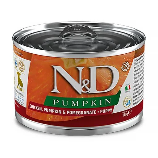 Корм Farmina N&D Pumpkin з куркою, гарбузом та гранатом беззерновий вологий для цуценят малих порід 140г