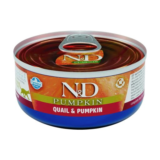 Корм Farmina N&D Pumpkin з гарбузом та перепелом беззерновий вологий для дорослих котів 70г