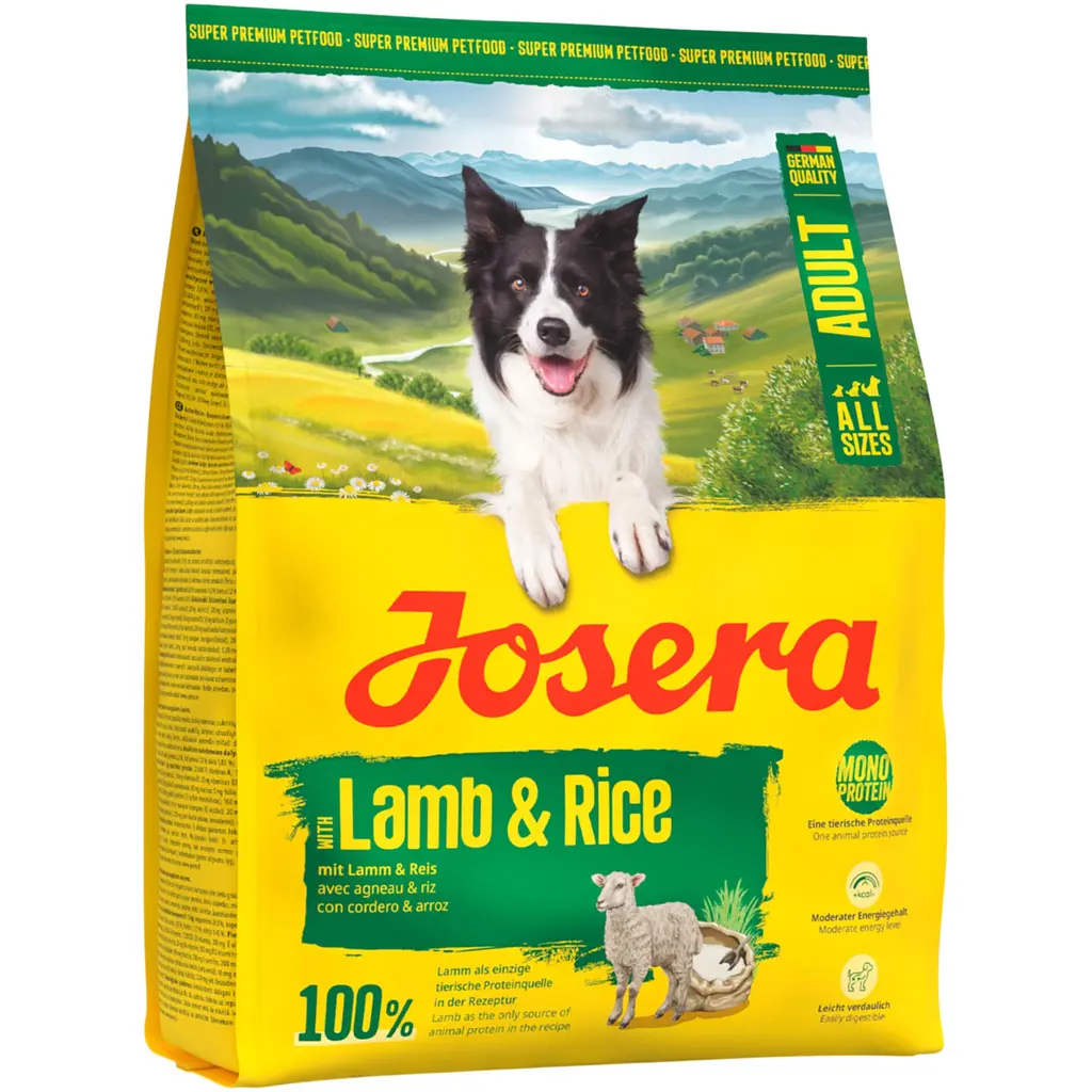 Корм Josera All Sizes Adult Lamb & Rice з ягням та рисом сухий для дорослих собак 900г