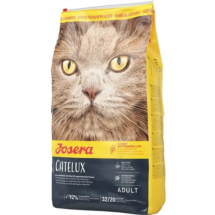 Корм Josera Catelux з качкою та картоплею сухий для довгошерстих та вибагливих котів 10кг