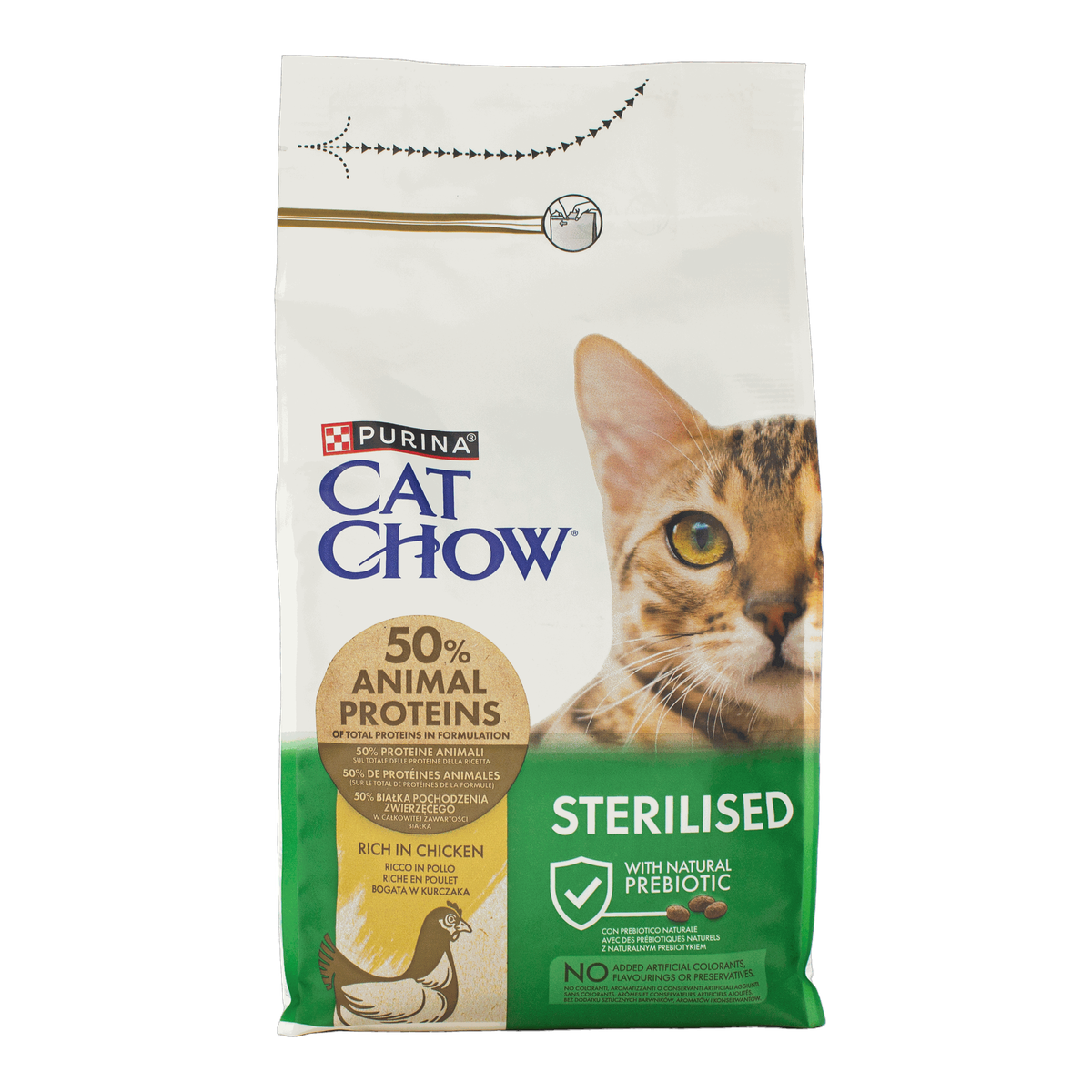 Корм Cat Chow Sterilised з куркою сухий для дорослих стерилізованих котів 1,5кг