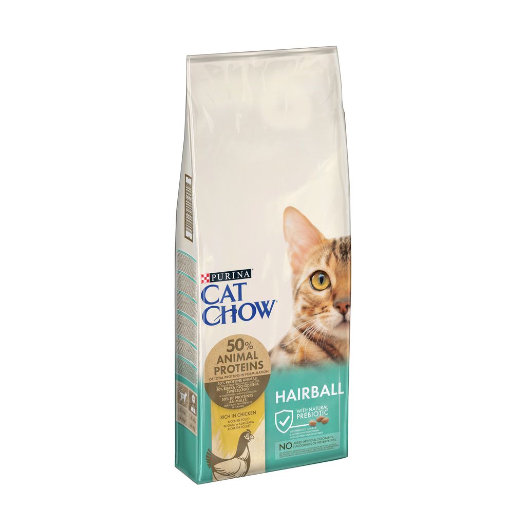 Корм сухий для дорослих котів Cat Chow Hairball проти утворення волосяних кульок з куркою 1,5кг
