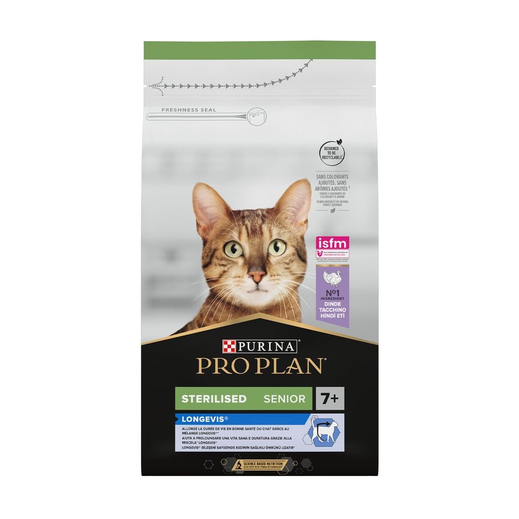 Корм ProPlan Sterilised Snr з індичкою сухий для стерилізованих котів старше 7 років 1,5кг