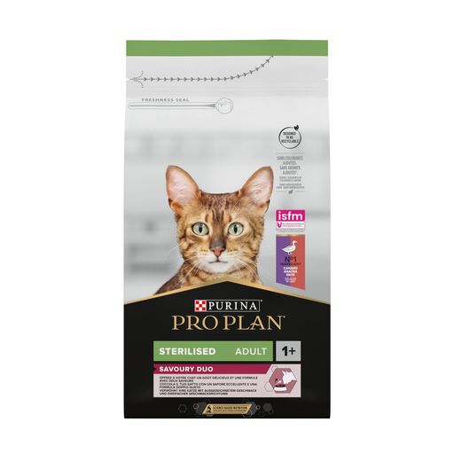 Корм ProPlan Sterilised Duo з качкою та печінкою сухий для стерилізованих котів 1,5кг