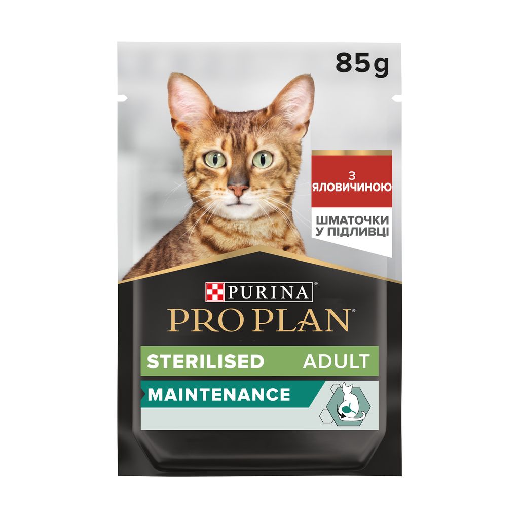 Корм ProPlan Sterilised Nutrisavour з яловичиною для стерилізованих котів 85г