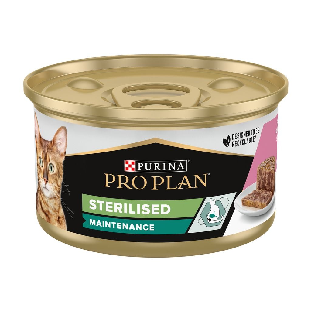 Корм ProPlan Sterilised з лососем та тунцем для стерилізованих котів з/б 85г