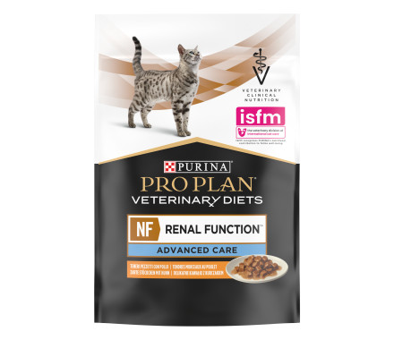 Дієтичний корм ProPlan Veterinary Diets NF Renal Function Advanced Care з куркою при патології нирок шматочки у підливці для котів 85г
